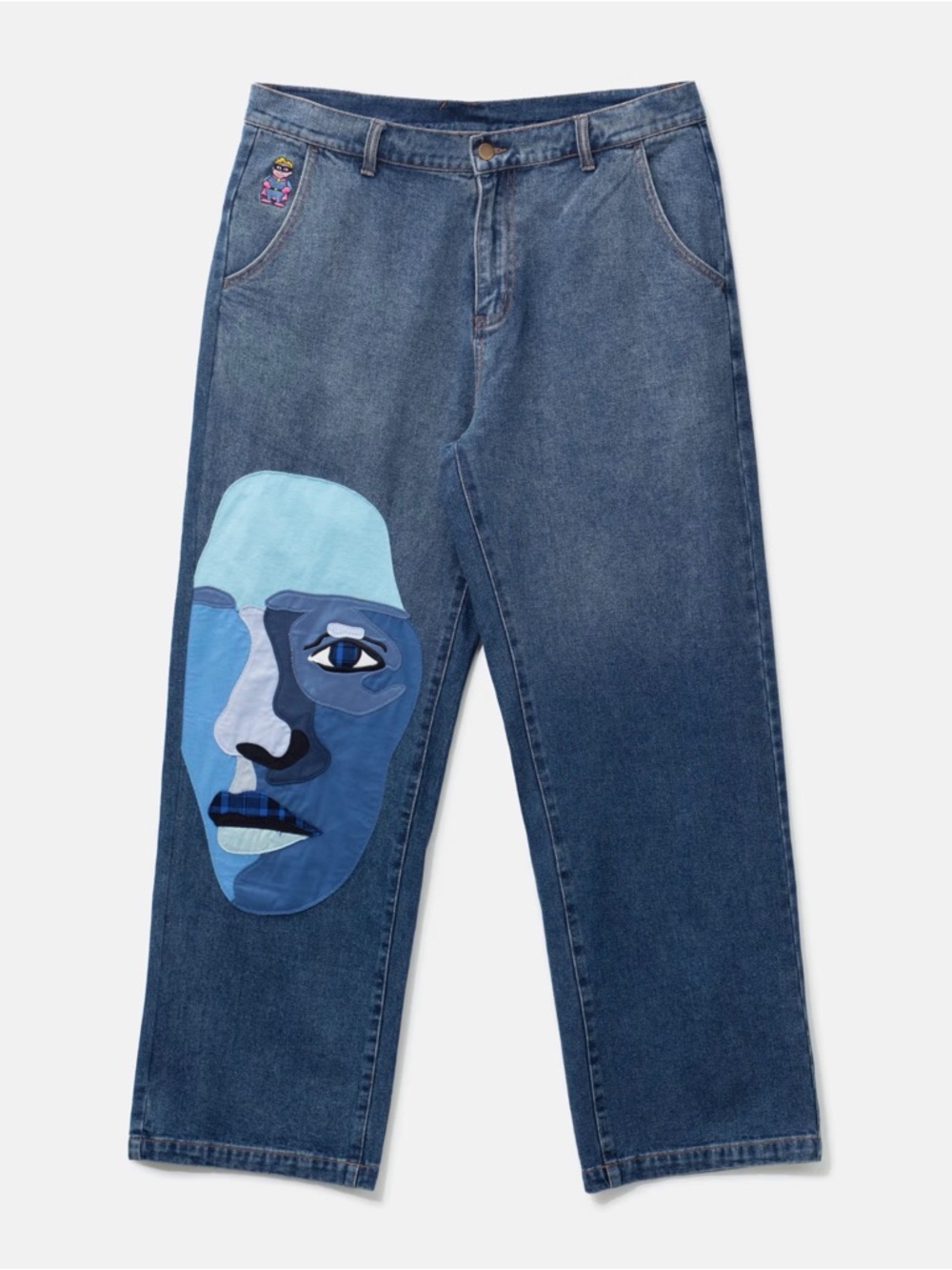 Kidsuper Studio Face-Patchwork straight-Leg Jeans